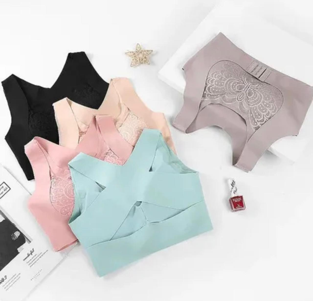 Front & Back Hook Seamless Bra (Removable Pad)