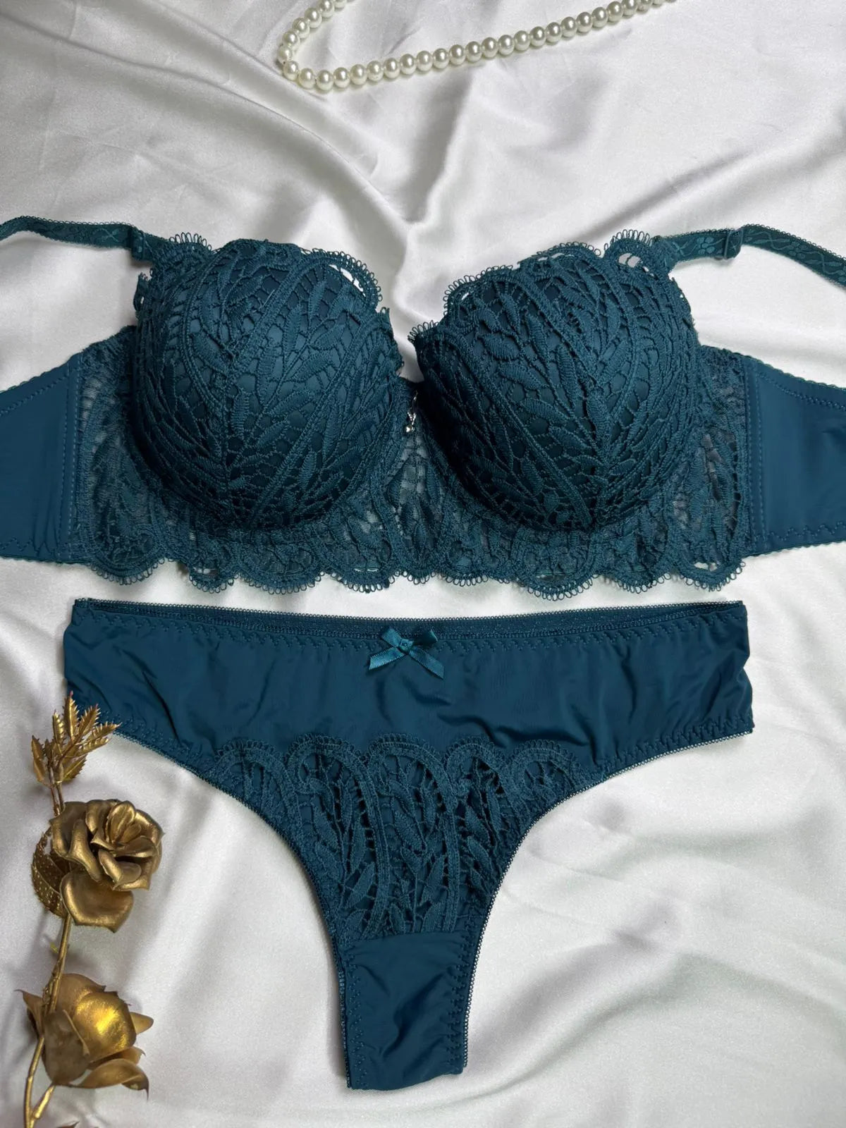 Angel Aura Mesh Lace Bra & Panty Set