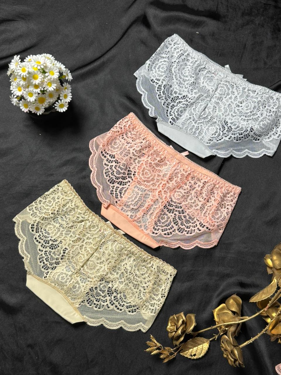 Beautiful Mesh Lace Panty (Pack of 2)