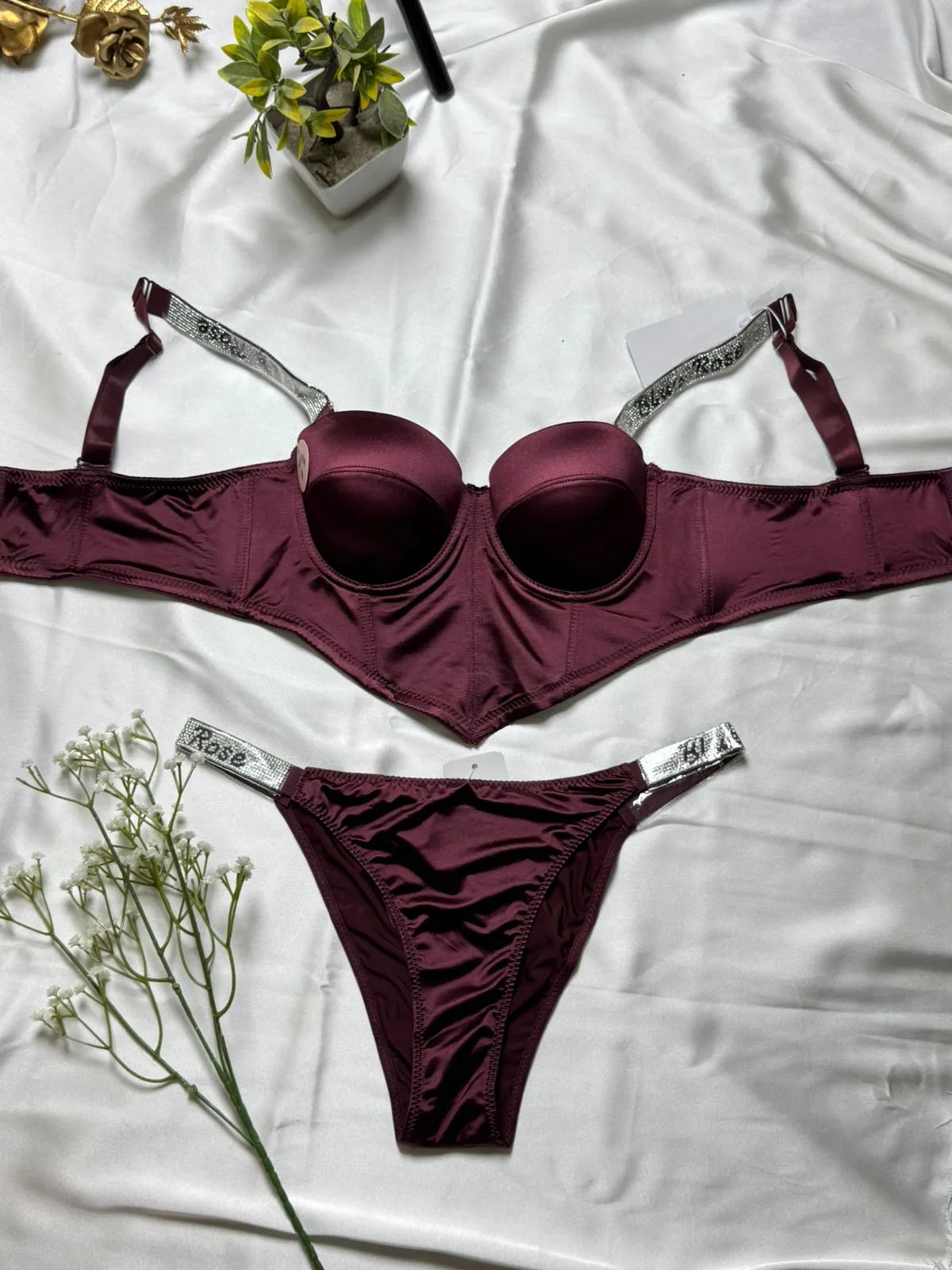 Blue Rose Elegant Bra & Panty Set