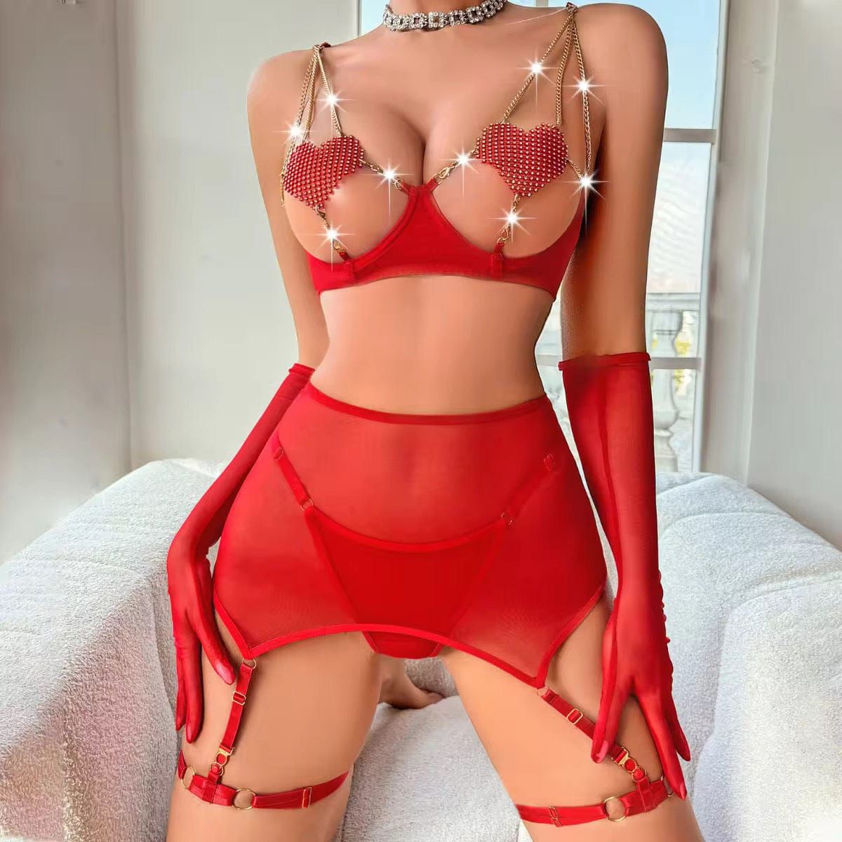 Luxury Gold Chain Nighty 5pc.